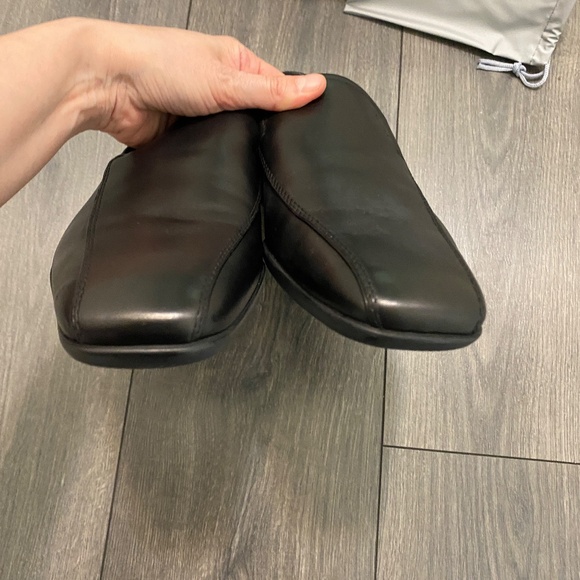 Prada Black Leather Rubber Sole Loafers Size 11 - Picture 7 of 14